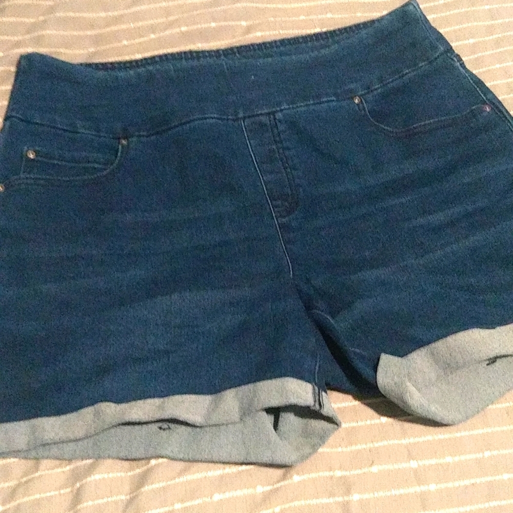 Stretch jean shorts size L 12-14